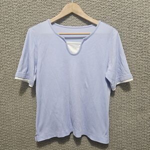 Women's Lavender Crew Neck Short Sleeve Top Size M